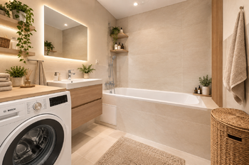 Nová koupelna - vizualizace - Prodej bytu 3+kk v osobním vlastnictví 70 m², Praha 9 - Vysočany