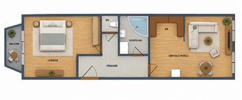 Pronájem bytu 2+kk v osobním vlastnictví 68 m², Praha 6 - Břevnov