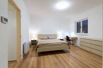 Vizualizace ložnice - Prodej bytu 2+kk v osobním vlastnictví 72 m², Praha 6 - Bubeneč