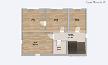 Půdorys 1.patro - Prodej domu 186 m², Prušánky