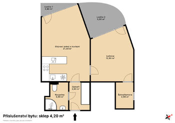 Pronájem bytu 2+kk v osobním vlastnictví 49 m², Praha 10 - Strašnice
