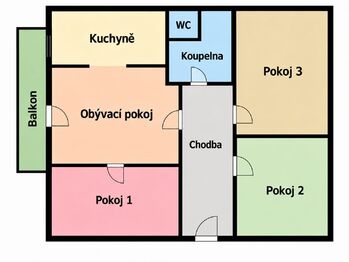 Pronájem bytu 4+1 v družstevním vlastnictví 68 m², Litvínov