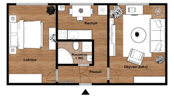 Prodej bytu 2+1 v osobním vlastnictví 49 m², Podbořany