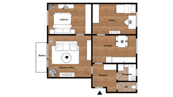 Prodej bytu 3+1 v osobním vlastnictví 64 m², Podbořany