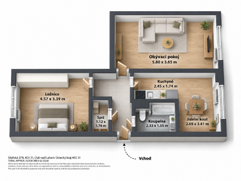 Prodej bytu 2+1 v osobním vlastnictví 62 m², Ústí nad Labem
