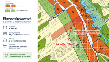 Prodej pozemku 4223 m², Javorník