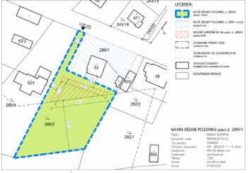 Prodej pozemku 1830 m², Krňany