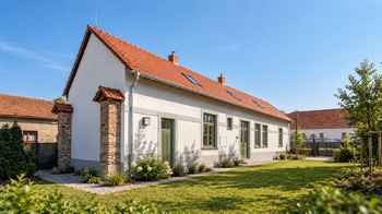 Vizualizace s přístavbou - Prodej zemědělského objektu 150 m², Koupě 