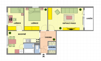 Pronájem bytu 3+1 v osobním vlastnictví 63 m², Hejnice