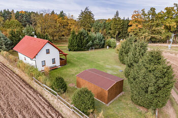 Pohled z dronu. - Pronájem domu 73 m², Rodvínov