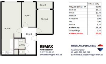 Prodej bytu 3+kk v osobním vlastnictví 68 m², Praha 10 - Petrovice