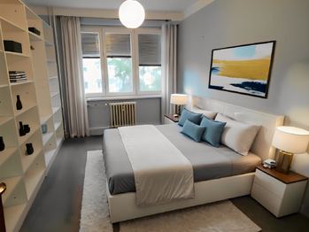 vizualizace - Pronájem bytu 3+1 v družstevním vlastnictví 80 m², Dobříš