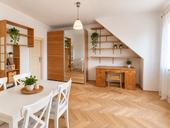 obývací  pokoj pohled z ložnice - Pronájem bytu 2+1 v osobním vlastnictví 40 m², Praha 4 - Nusle