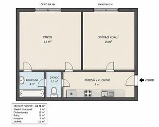 Pronájem bytu 2+1 v osobním vlastnictví 40 m², Praha 4 - Nusle