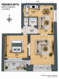 Prodej bytu 2+1 v družstevním vlastnictví 64 m², Hobšovice