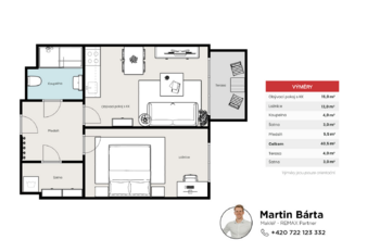 Prodej bytu 2+kk v osobním vlastnictví 47 m², Praha 5 - Řeporyje