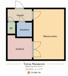 Prodej bytu 1+1 v osobním vlastnictví 33 m², Most