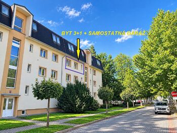 Pohled na bytový dům - Pronájem bytu 3+1 v osobním vlastnictví 67 m², Praha 9 - Klánovice 