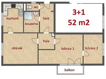Pronájem bytu 3+1 v osobním vlastnictví 52 m², Ledeč nad Sázavou