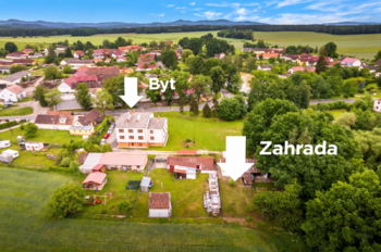 Umístění bytu a zahrady - Prodej bytu 3+1 v družstevním vlastnictví 61 m², Borovany