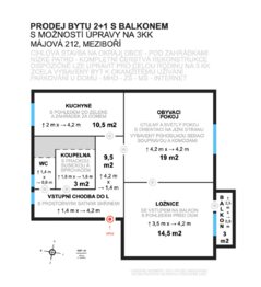 Prodej bytu 2+1 v osobním vlastnictví 57 m², Meziboří