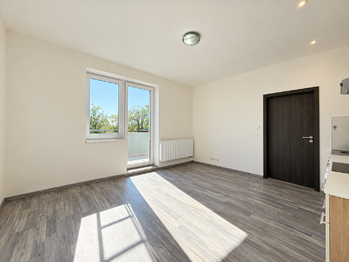 Obývací pokoj s kuchyňským koutem - Pronájem bytu 2+kk v osobním vlastnictví 44 m², Milovice
