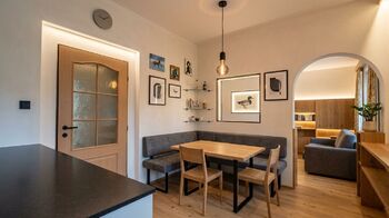 vizualizace - návrh jídelny v přízemí - Prodej domu 157 m², Jílové u Prahy