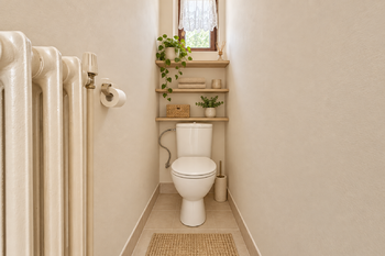 vizualizace - návrh toalety - Prodej domu 157 m², Jílové u Prahy