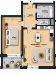 Pronájem bytu 2+kk v osobním vlastnictví 74 m², Olomouc