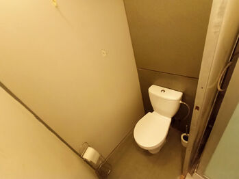 a za ní schovaná toaleta. - Pronájem bytu 1+kk v osobním vlastnictví 17 m², Lubná