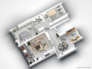 Prodej bytu 3+kk v osobním vlastnictví 93 m², Praha 9 - Újezd nad Lesy