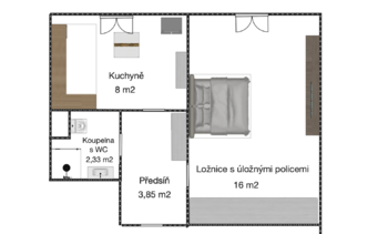 Pronájem bytu 1+1 v osobním vlastnictví 30 m², Olomouc