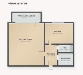 Pronájem bytu 1+1 v osobním vlastnictví 44 m², Havlíčkův Brod