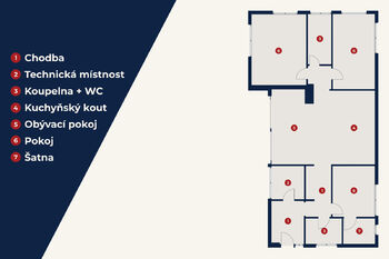 půdorys domu - Prodej domu 180 m², Černuc