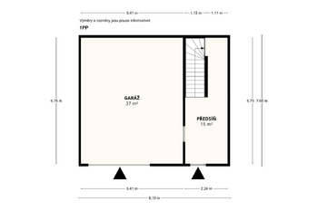 Půdorys 1PP - Prodej domu 199 m², Jílové u Prahy