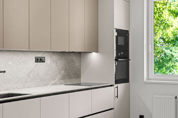detail kuchyň - Prodej bytu 2+kk v osobním vlastnictví 40 m², Praha 8 - Libeň