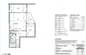 Půdorys - Prodej bytu 3+kk v osobním vlastnictví 90 m², Praha 10 - Hostivař