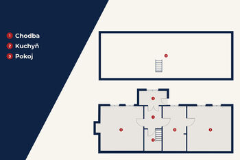 půdorys - Prodej domu 80 m², Hejná