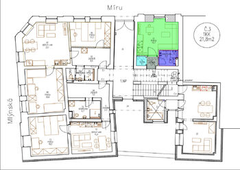 Pronájem bytu 1+kk v osobním vlastnictví 22 m², Duchcov