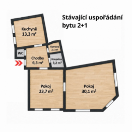 Prodej bytu 2+1 v osobním vlastnictví 80 m², Boskovice