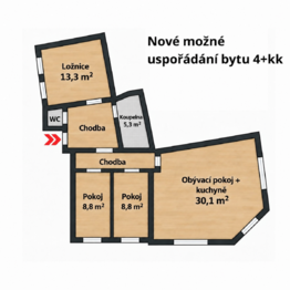 Prodej bytu 2+1 v osobním vlastnictví 80 m², Boskovice