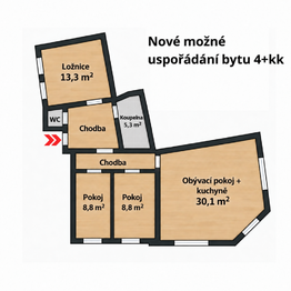 Prodej bytu 2+1 v osobním vlastnictví 80 m², Boskovice