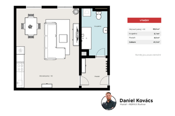Pronájem bytu 1+kk v osobním vlastnictví 41 m², Světnov
