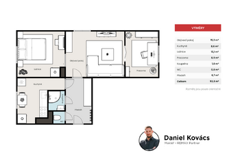 Prodej bytu 3+1 v osobním vlastnictví 54 m², Písařov