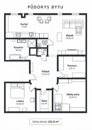 Prodej bytu 4+kk v osobním vlastnictví 123 m², Praha 9 - Kbely