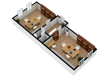 půdorys - Pronájem kancelářských prostor 60 m², Hradec Králové