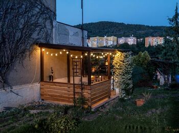 altán/pergola - vizualizace večer - Prodej domu 115 m², Děčín