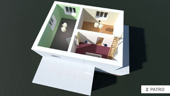 3D pohled 2.n.p. - Prodej domu 115 m², Děčín