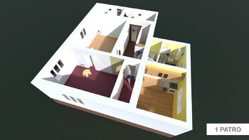 3D pohled 1.n.p. - Prodej domu 115 m², Děčín