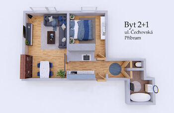 Prodej bytu 2+kk v osobním vlastnictví 44 m², Příbram